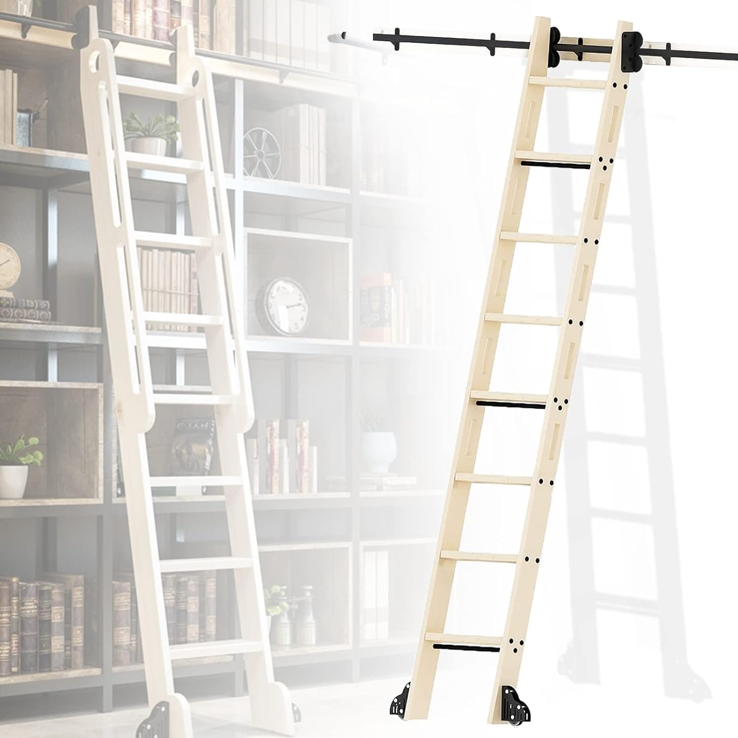 Rail pour échelle mobile de bibliothèque, quincaillerie pour porte de grange coulissante chez soi