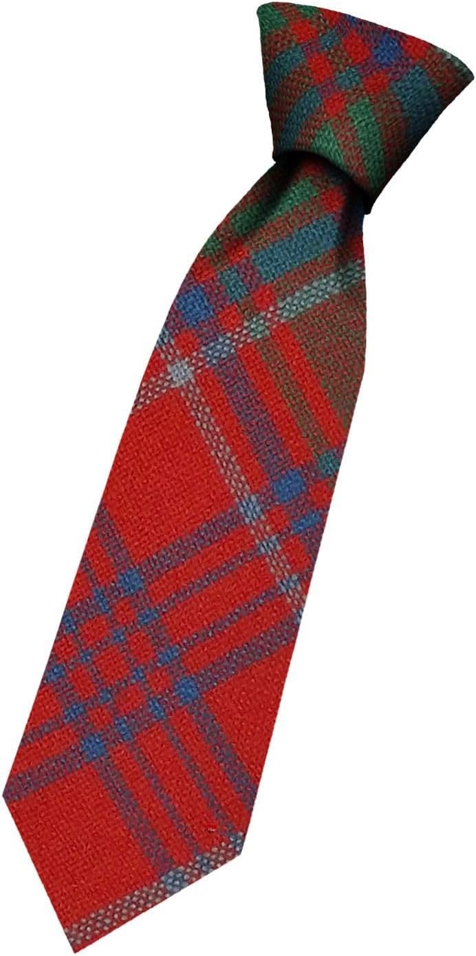 I LUV LTD Boys All Wool Tie Woven And Made in Scotland in Grant Ancient Tartan