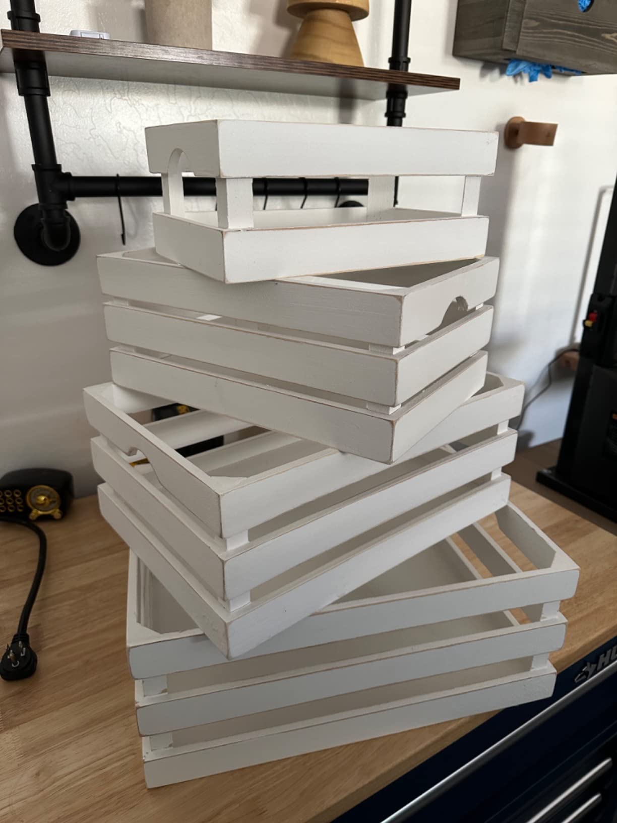 9/mo Finance JUMBO HUMBLE Large Wooden Crates Unfinished Set of 4