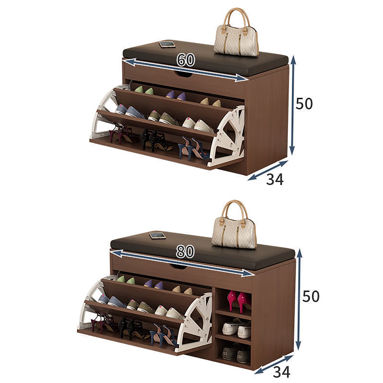 Panca Scarpiera FetiNes Con 6 Cassetti - Seduta Con Contenitore Per Ingresso O Camera - Foto 2