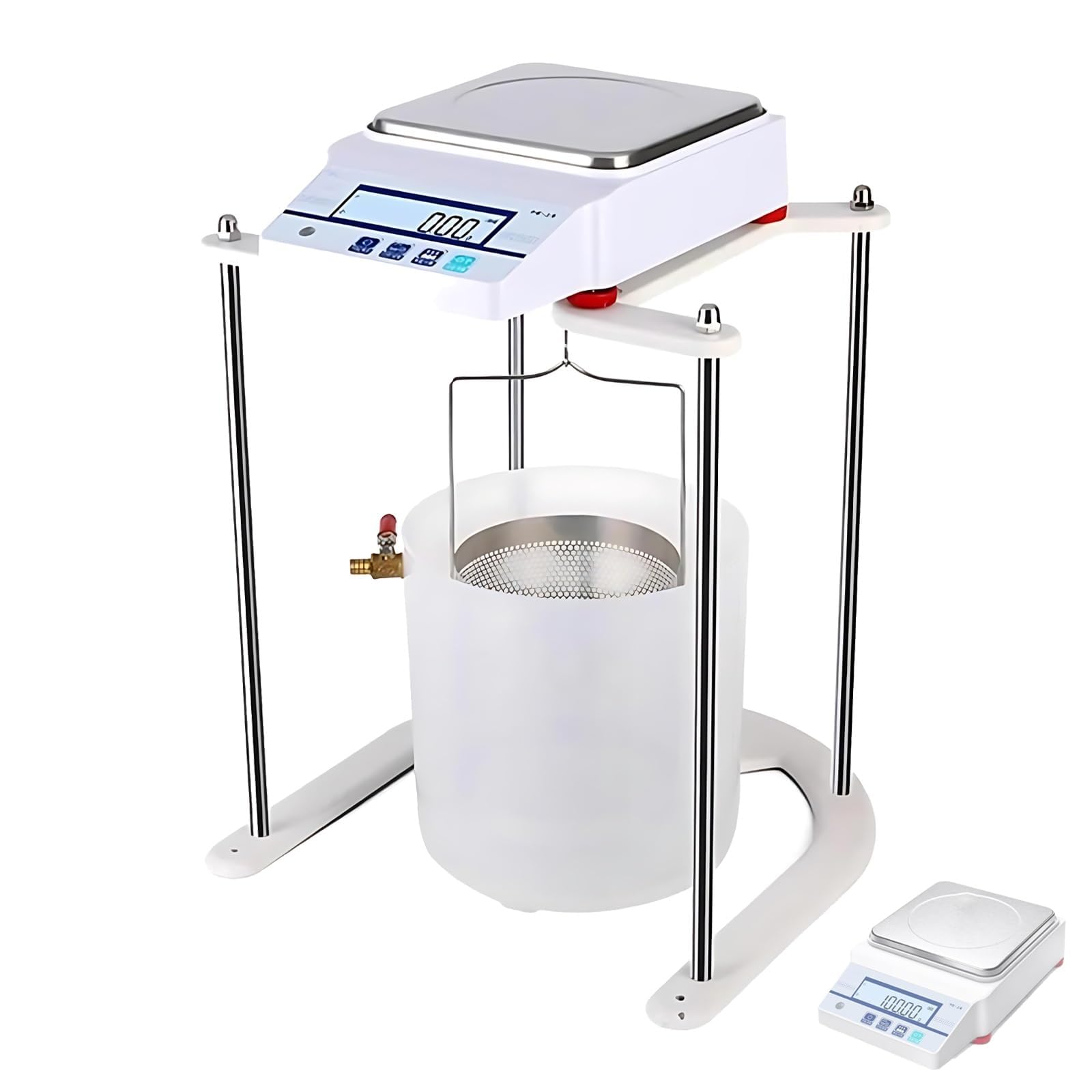 Balanza Hidrostática, Balanza de Densidad de Laboratorio con Plato de Pesaje de Acero Inoxidable, Capacidad de 5kg/10kg/15kg - Interfaz RS-232 para Medición de Densidad de Sólidos y Graveda 15kg/0.1g