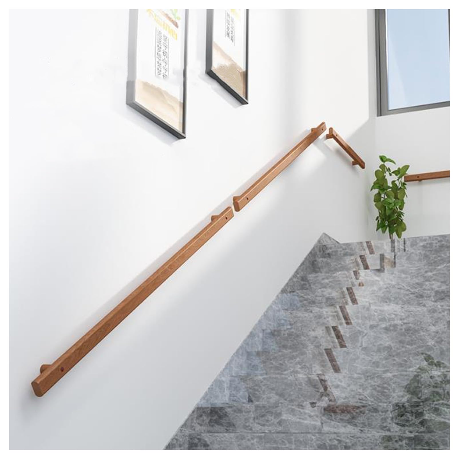 Tige de support antidérapante pour rampe d'escalier en bois de 400 cm