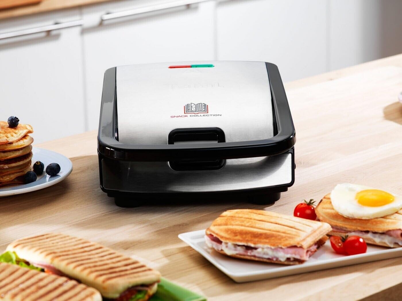 Tefal SW854D tostiera 700 W Nero, Acciaio inox (Tefal SW854D16 sandwichtoaster 700 W S)