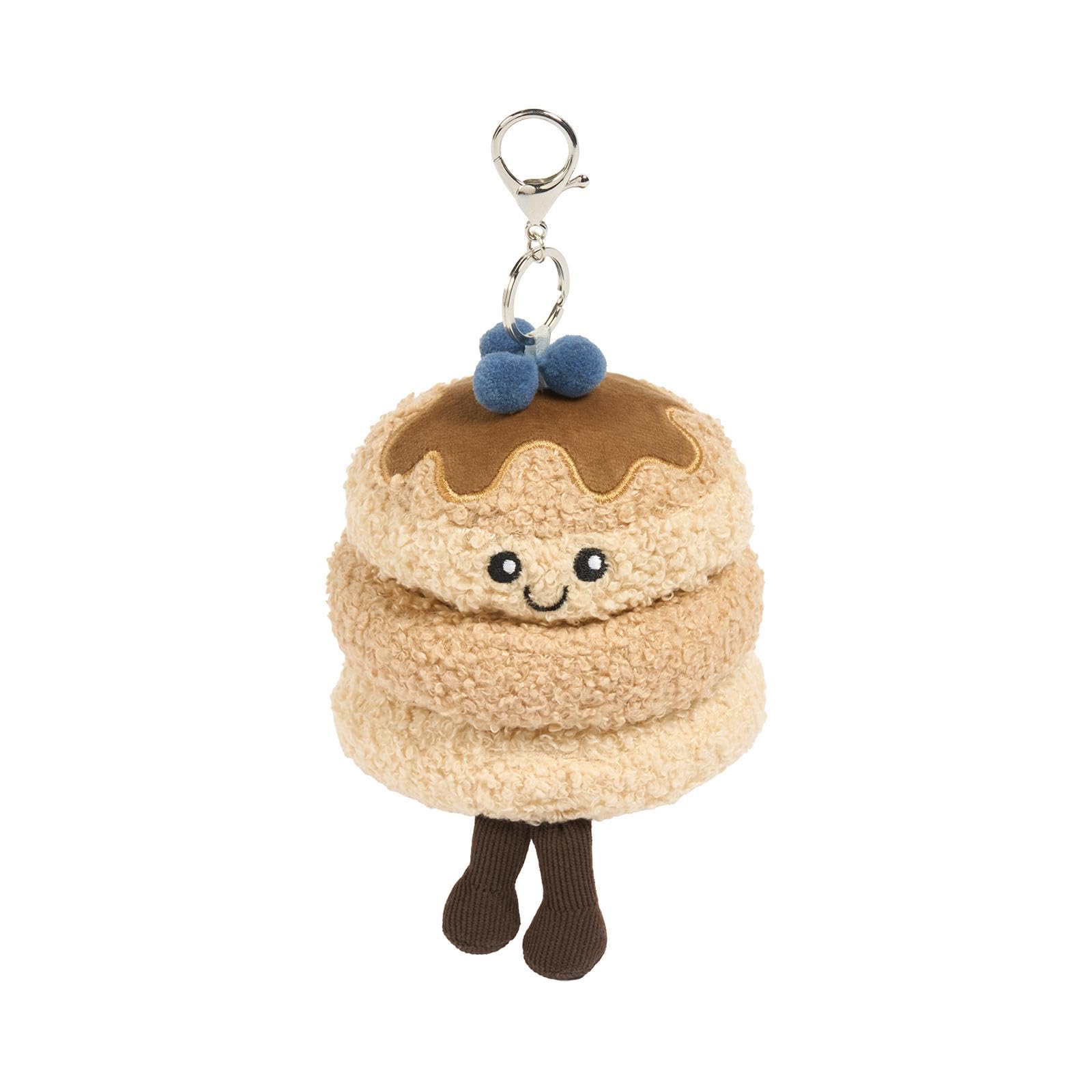 Ohs Unisex Maple The Pancake Blueberry Pancake Keyring 8Cm Novelty Keyrings Bag Charm Keychain For Keys Bags Backpacks Decor Key Chains For Women Girls Bag Accessories Key Holder Stocking Filler Gifts For Women Girls