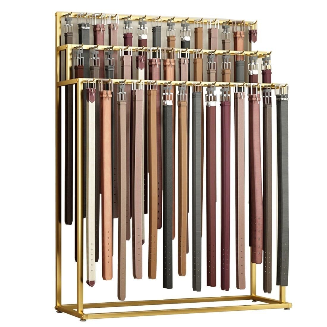 Soporte de exhibición de cinturón comercial D 60x40x150cm con 3 varillas
