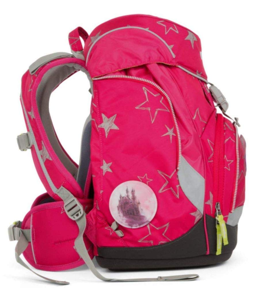 ERGOBAG CinBärella Kinder-Rucksack, 35 cm, Pinke Sterne