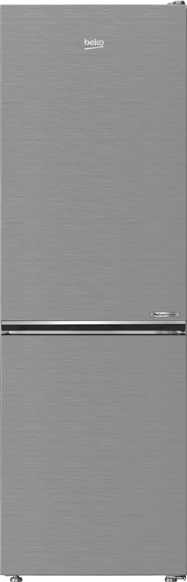 Beko B7RCNE367HXB freistehende Kühl/-Gefrierkombination, 316 l Nettovolumen, 210 l Kühlen, 106 l Gefrieren, NoFrost, AeroFlow, HarvestFresh, MultiZone, 3 Gefrierschubladen, Edelstahl-Look