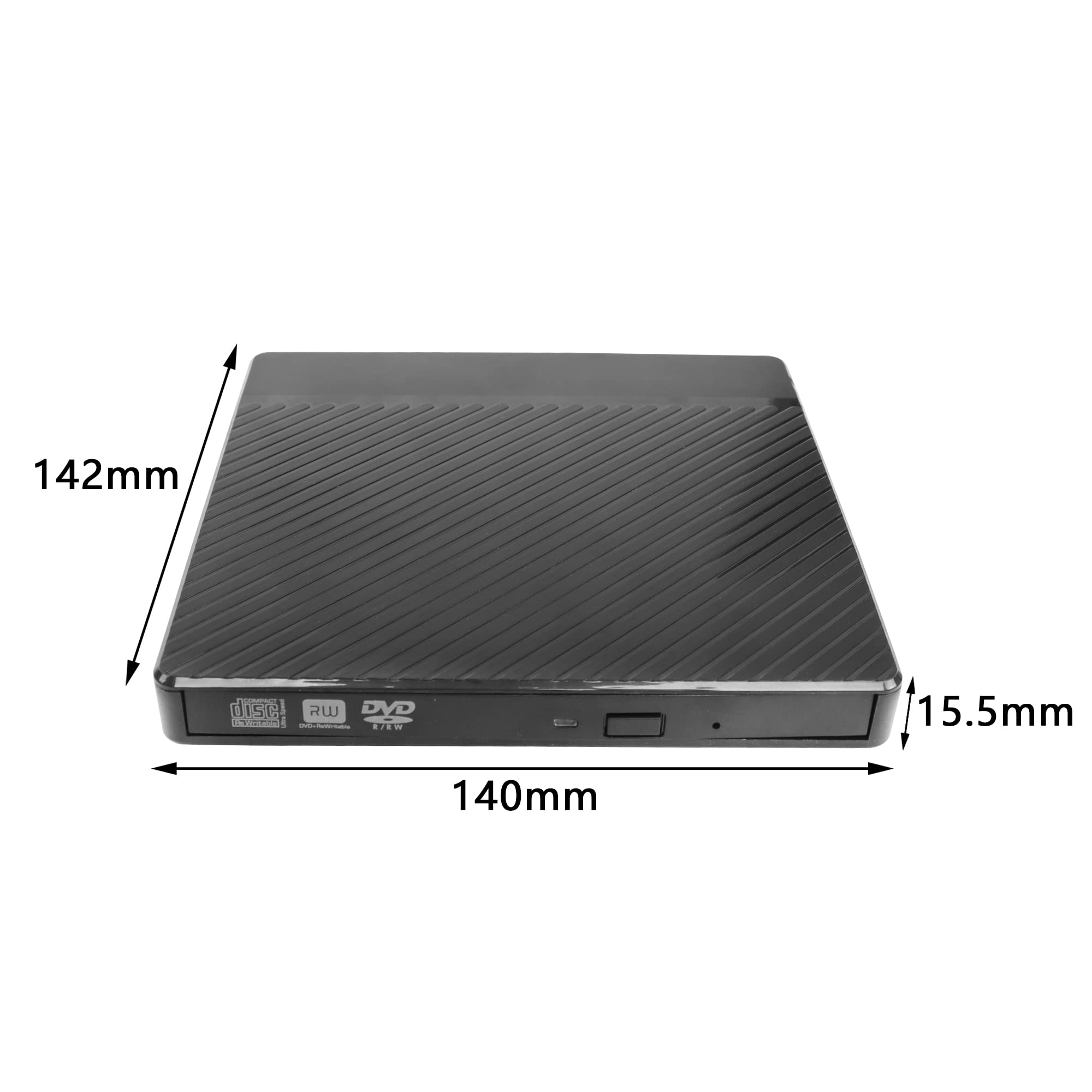 YAODHAOD Obudowa napędu CD, zewnętrzny napęd DVD uzyskany przez dodanie napędu optycznego, obudowa do instalacji CD-ROM (9,5 mm)
