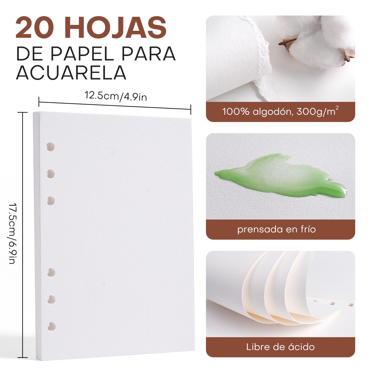 Kit Acuarelas de Viaje - Set Profesionales de 36 Colores con Pincel de Viaje Acuarela, Papel 100% Algodón y Funda de Cuero PU | Perfecto para Artistas, Aficionados y Amantes de la Pintura