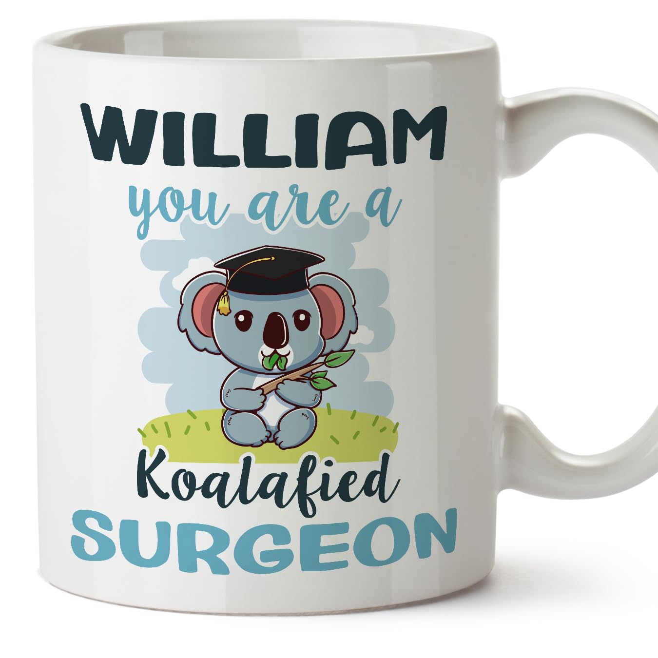 MUGFFINS Personalised Mug for Surgeon man - in English - Custom Koalafied - Funny Custom Gift for Colleagues - Ceramic 11oz Mug — image 1