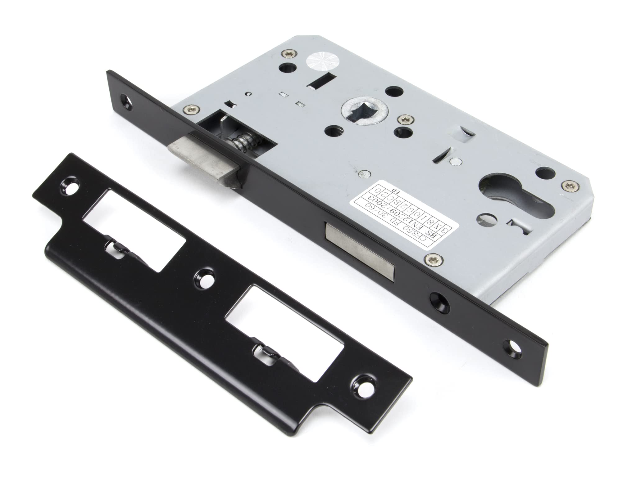 From The Anvil Black 60mm Backset 72mm CentreEuro Sashlock from B&Q