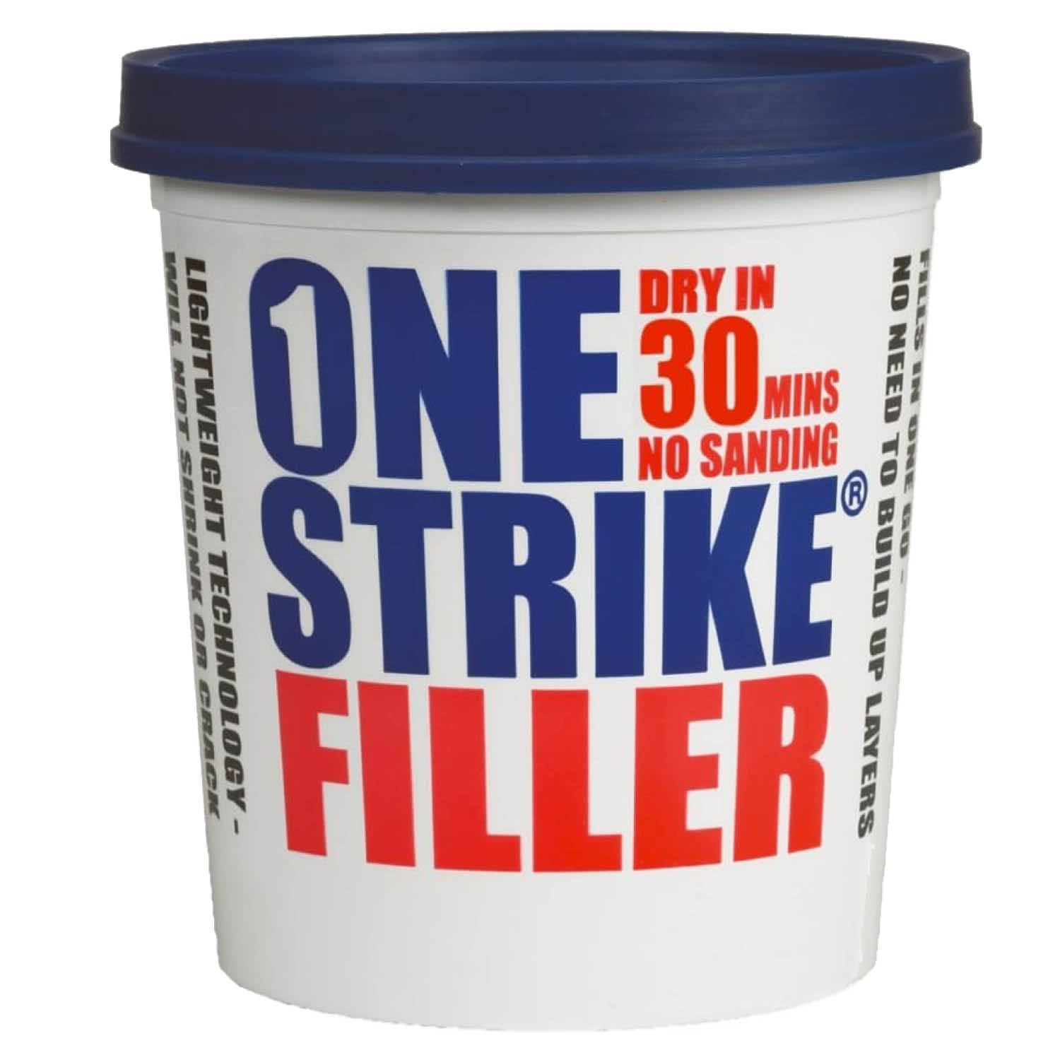 Everbuild – One Strike – Multi-Purpose Quick-Drying Filler – One-Time Application – White – 250 ml Tub