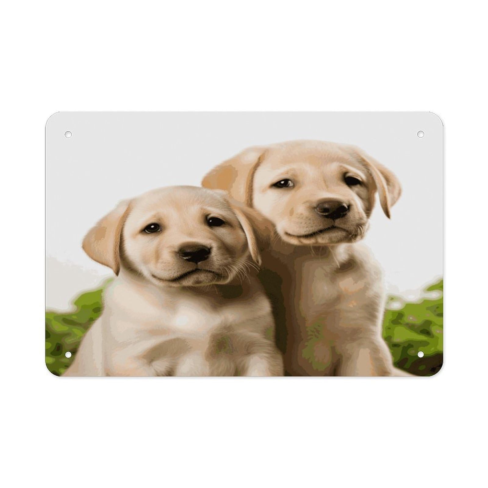 Fekiloot Style Funny Labrador Puppy Dog Metal Signs Wall Art Tin Sign