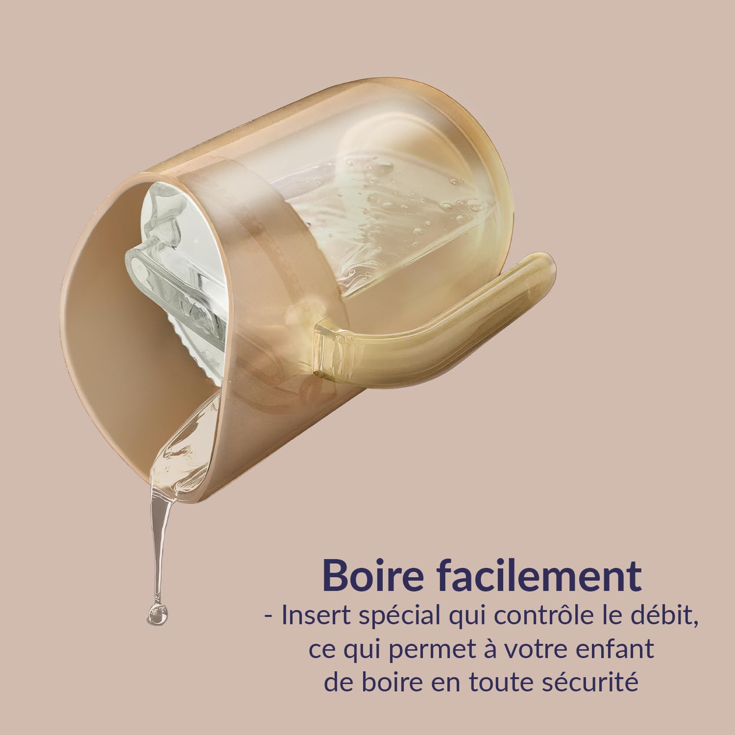 Difrax LOVI Genius Tasse d’Apprentissage Bébé – 150 ml – Débit Lent – Pour Apprendre à Boire – Utilisable dès 6 Mois – Vert