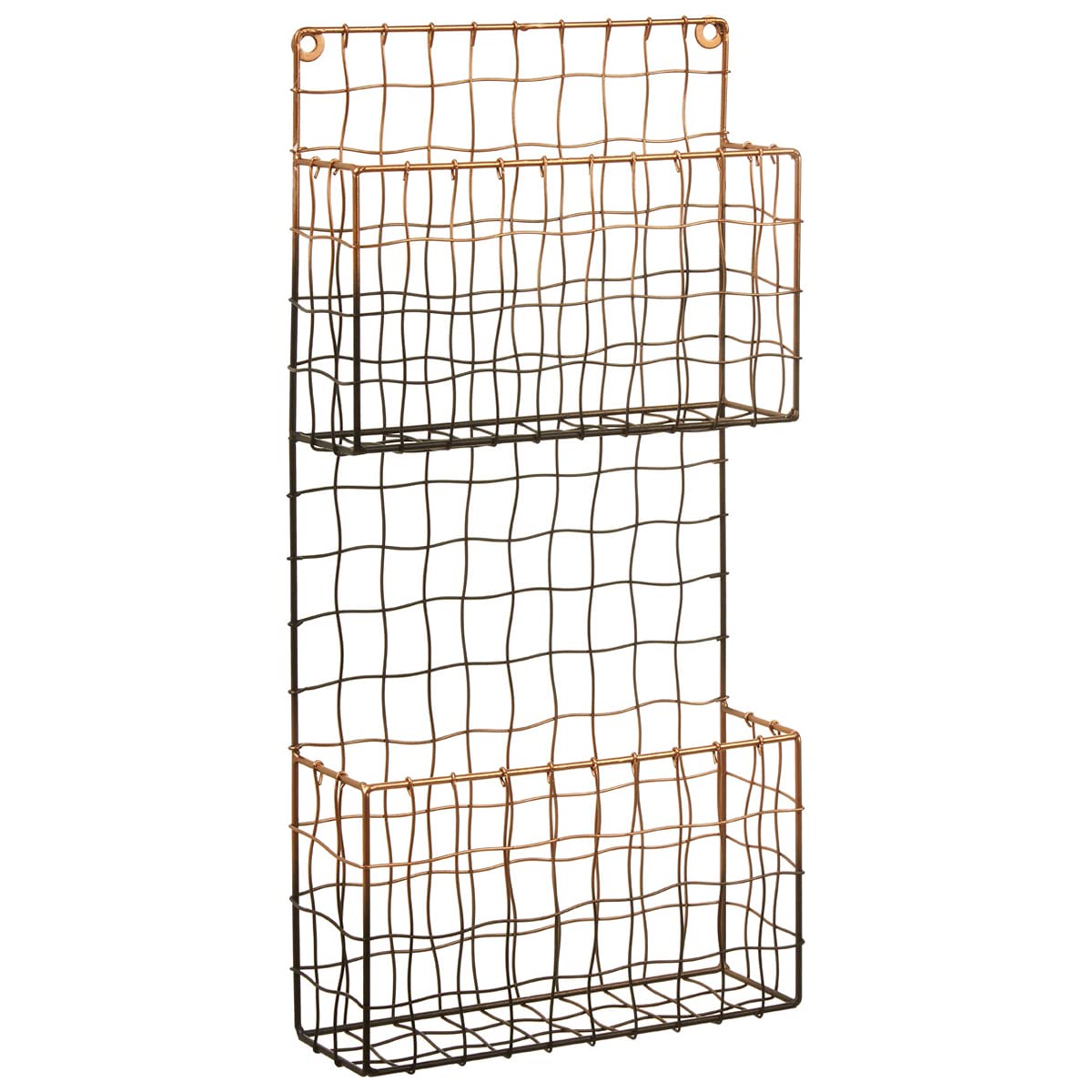 Maison By Premier Black/Gold Wall Mount Magazine Rack