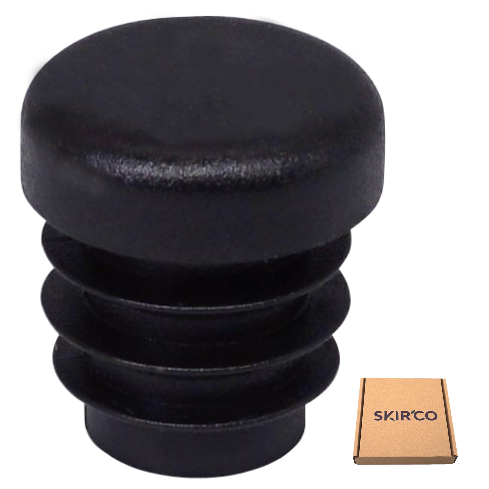 SKIR'CO (20 pcs) Round Tube Inserts 12 mm, Fence Post Plugs, Black Plastic Tube End Caps, Pipe Plugs, Black RAL 9005 - Image 2
