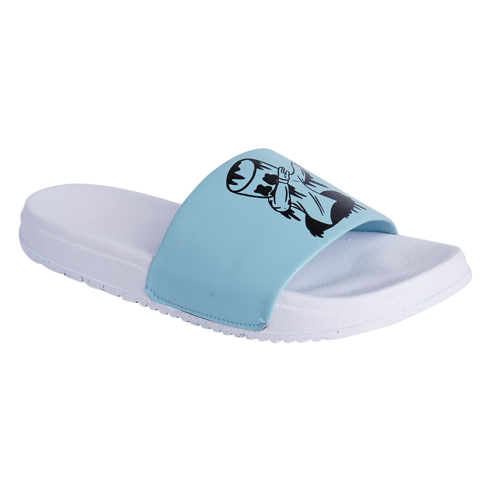 pery-pao Mens Comfort Sliders Black, Brown, Neon Green, White, Grey, Red, Green, Sky Blue Boys Flip-Flops-picture-29