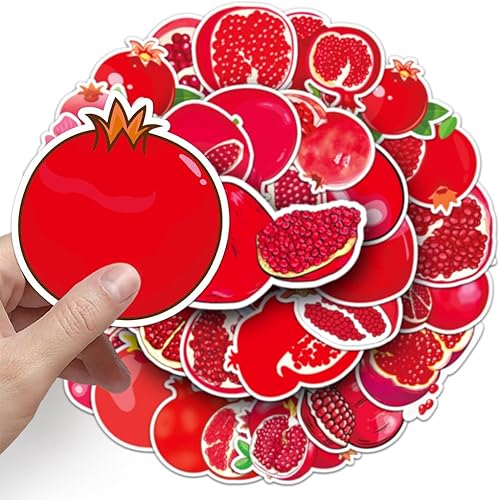 Miniatura 4 de Calcomanías de granada  50 calcomanías de vinilo impermeables de granada para casco, botellas de agua, bicicleta, laptop, refrigerador, equipaje,