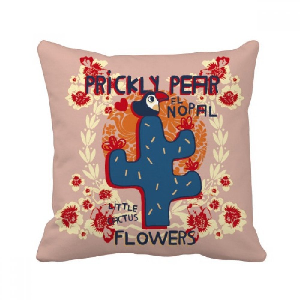 Oreiller Cactus et Housse de Coussin carré 40x40cm pour décoration maison