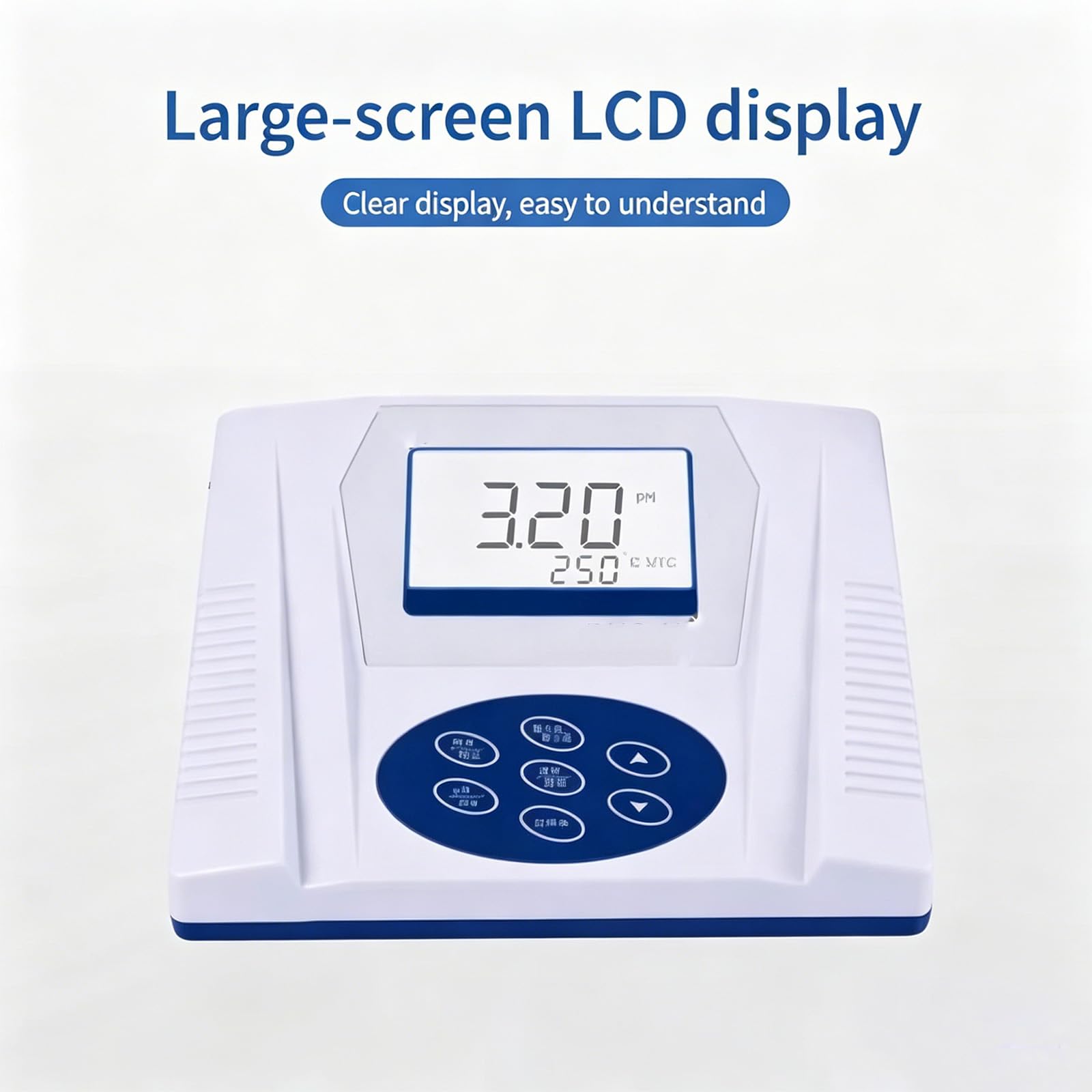 Medidor de pH, medidor de acidez de calibración automática con pantalla LCD, doble propósito PH/MV, medición de alta precisión para acuario, laboratorio e hidropónico