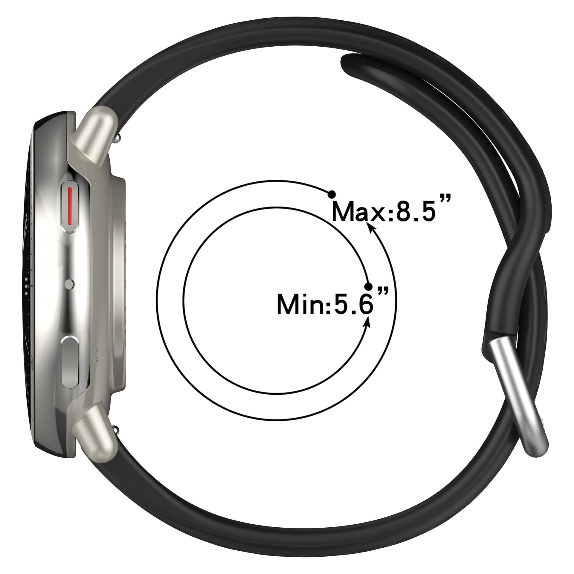FTRONGRT Bransoletka kompatybilna z Amazfit Active 2, miękki silikon TPU, wygodny zapasowy pasek do zegarka, kompatybilny z Amazfit Active 2.