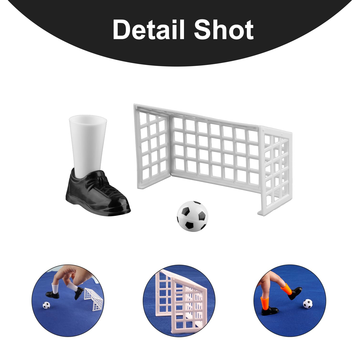 Hopzab Finger Soccer Game Set, Mini Finger Football with Two Goals, Fun Table Game for Fans Club Party Compact Sports Set - Image 3