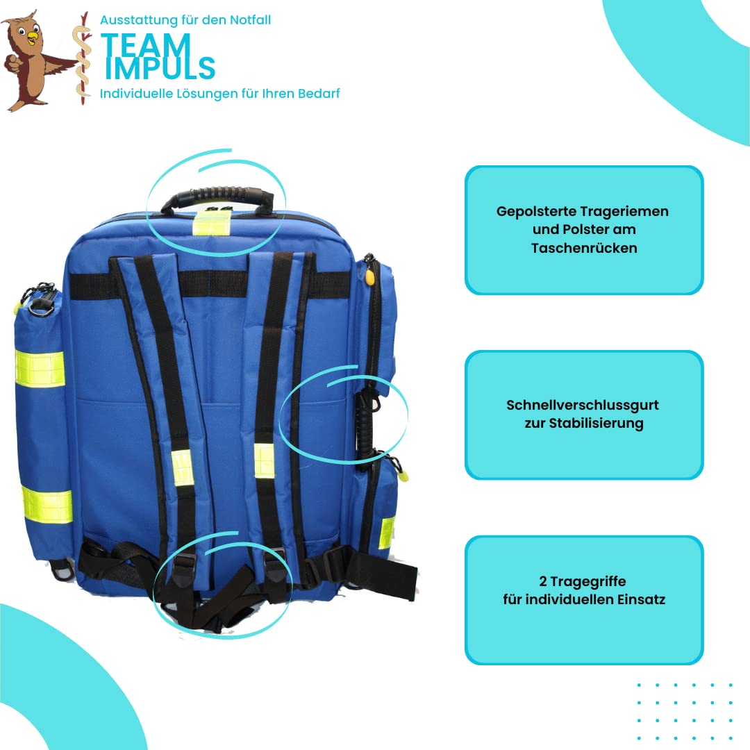 Team Impuls - Notfallrucksack Medicus/Extensive XL - blau - Nylon