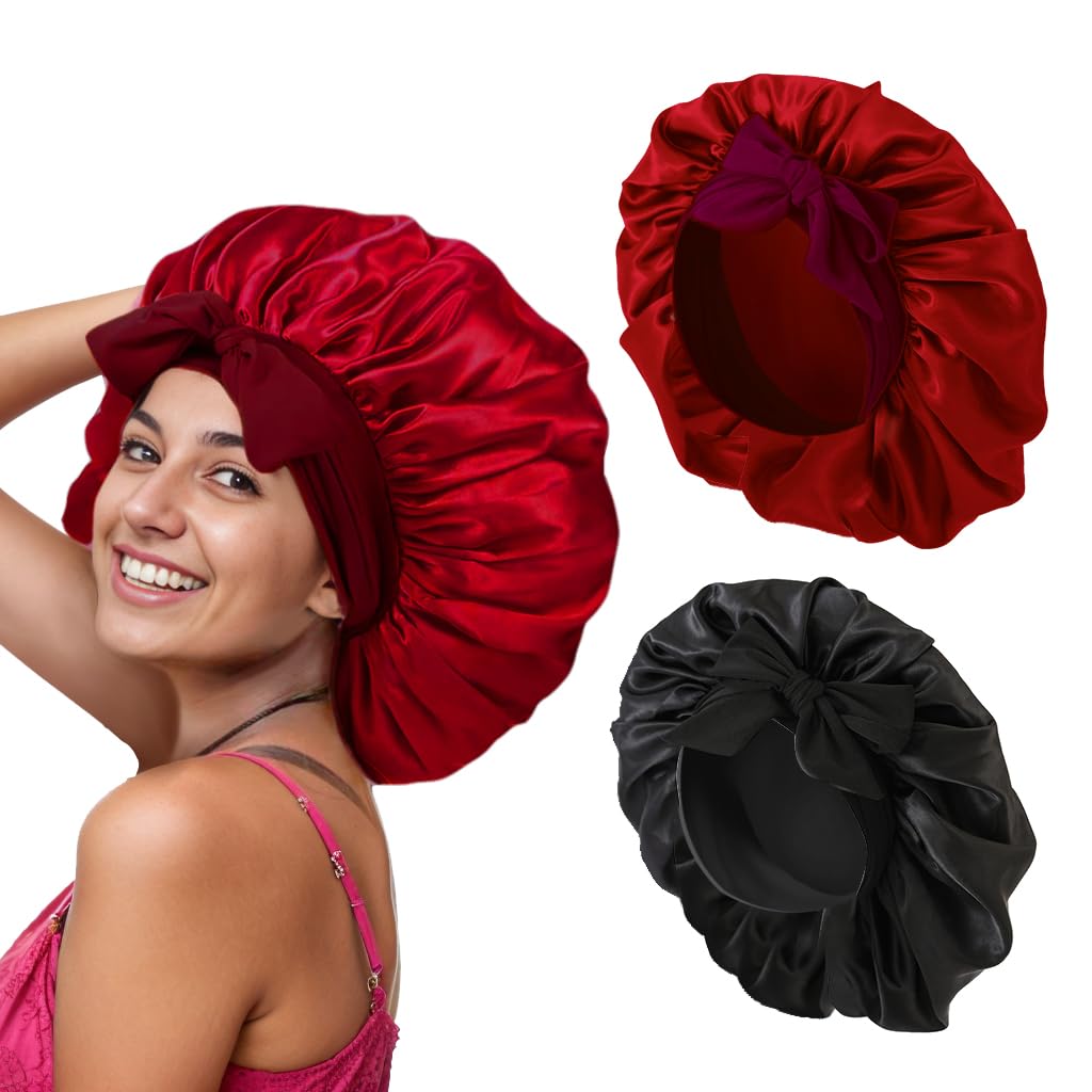 Satin Hair Bonnet for Women Sleeping