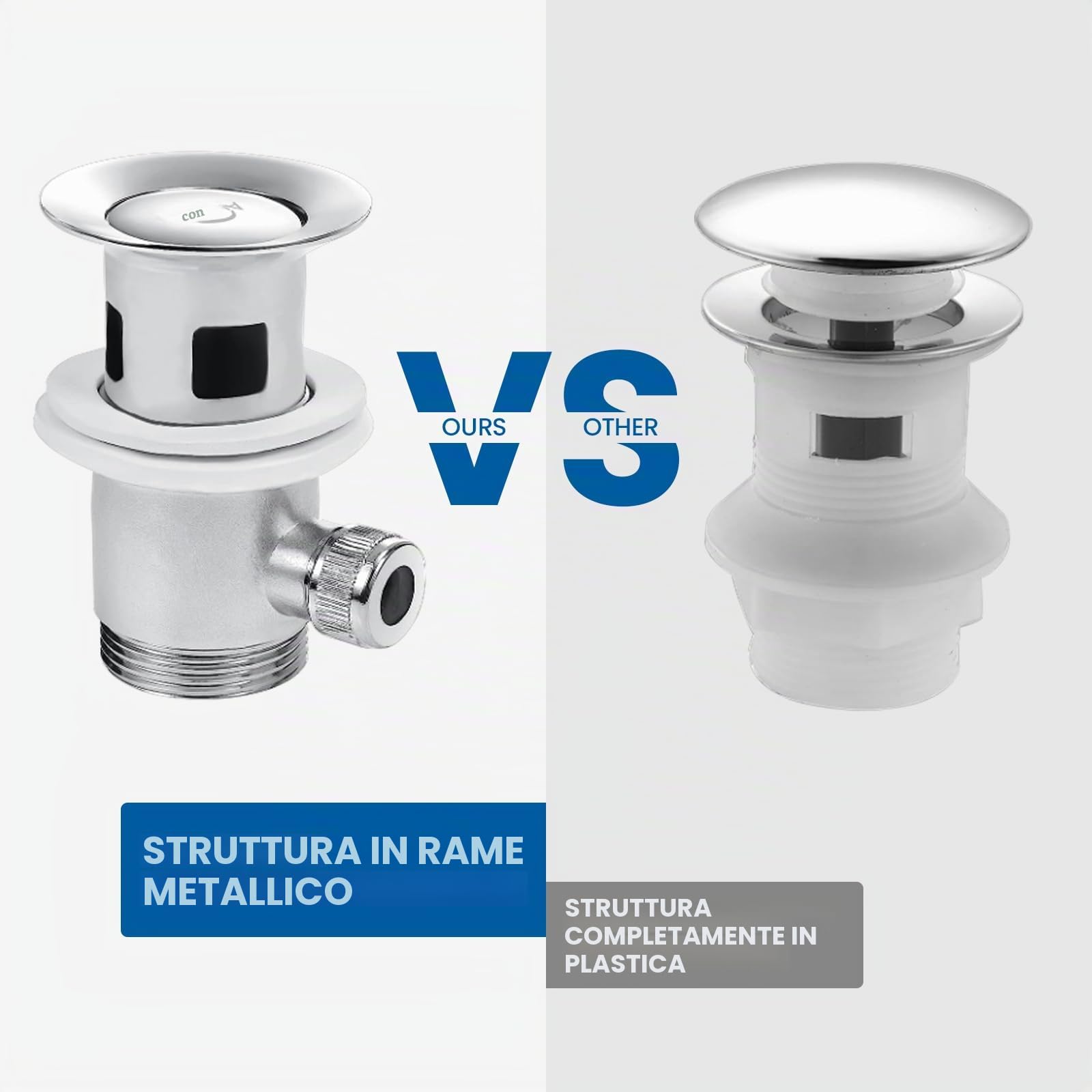 Rubinetto Bagno Lavabo, Auralum Miscelatore, Scarico a Saltarello con Asta Piletta, Rubinetto Monocomando per Piletta Lavandino, Classico Ottone Cromato Rubinetti