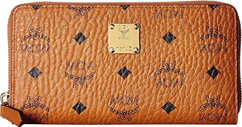 MCM Women's Heritage Large Zipped Wallet Cognac One Size