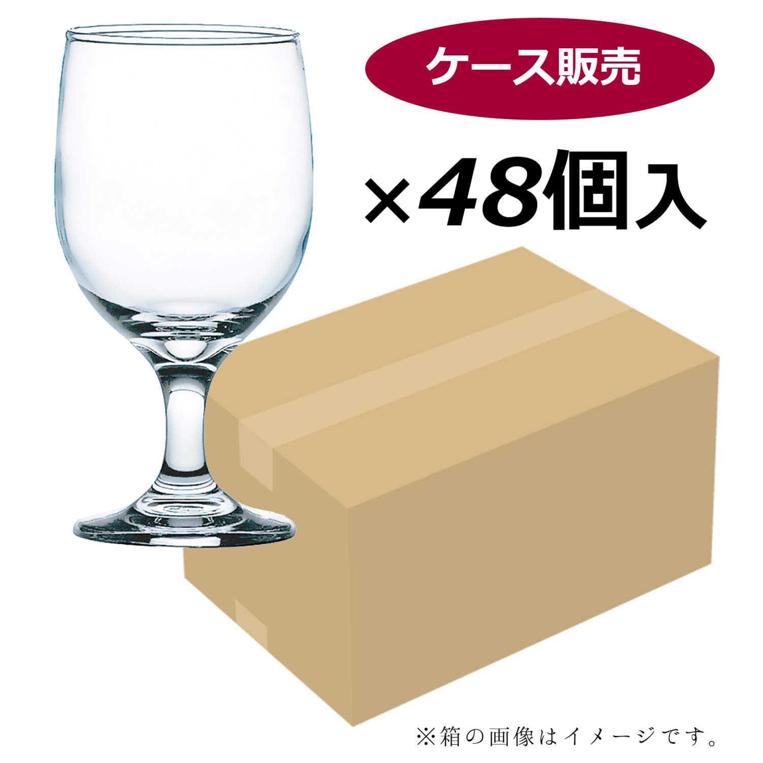 Toyo Sasaki Glass 33030HS-1ct Goblet, 11.8 fl oz (340 ml), HS Stem, Set of 48, Shatter-Resistant, Made in Japan