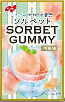 Amazon | 【まとめ買い】ソルベットグミ 白桃味 1袋 50g ×4 グミ