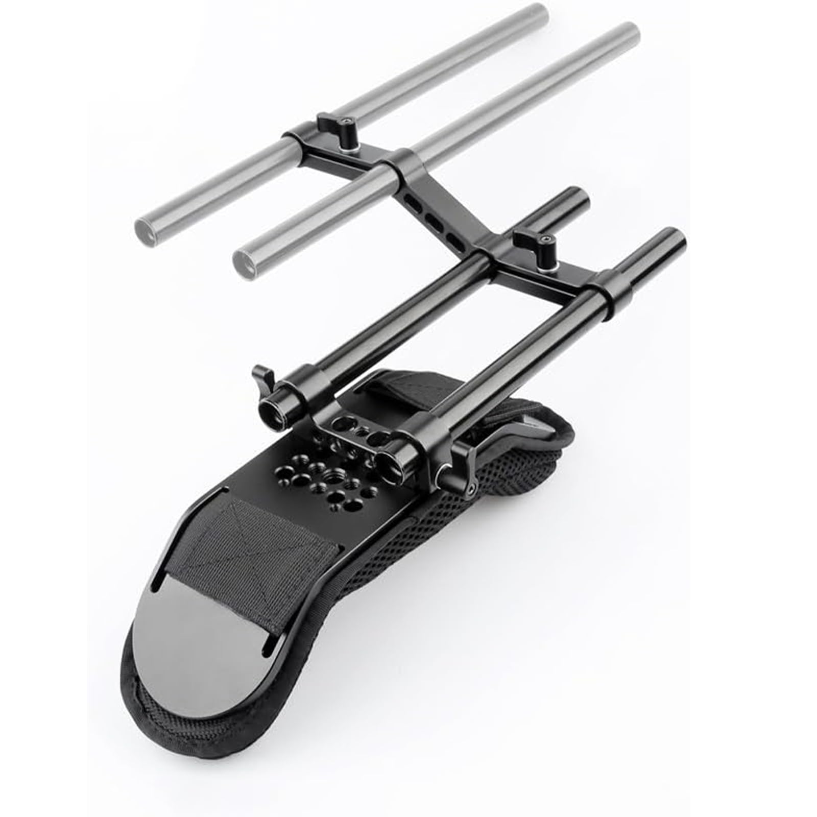 [Update Version]NICEYRIG Camera Shoulder Pad with 15mm Railblock and Aluminum Alloy Rods for DSLR Video Camcorder Shoulder Stabilizer