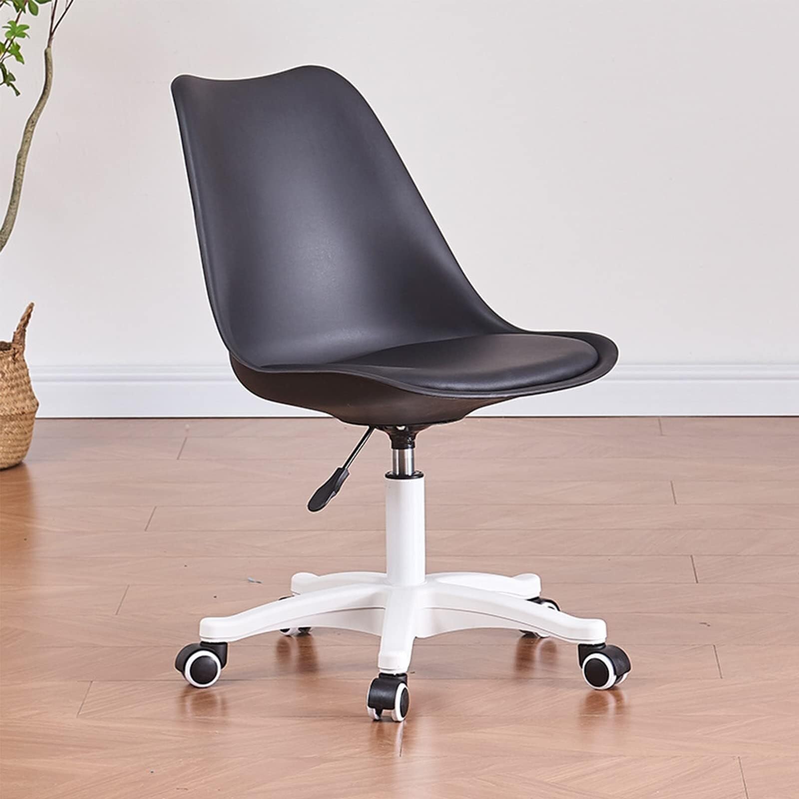 Silla de oficina para el hogar regulable en altura y giratoria sin brazos