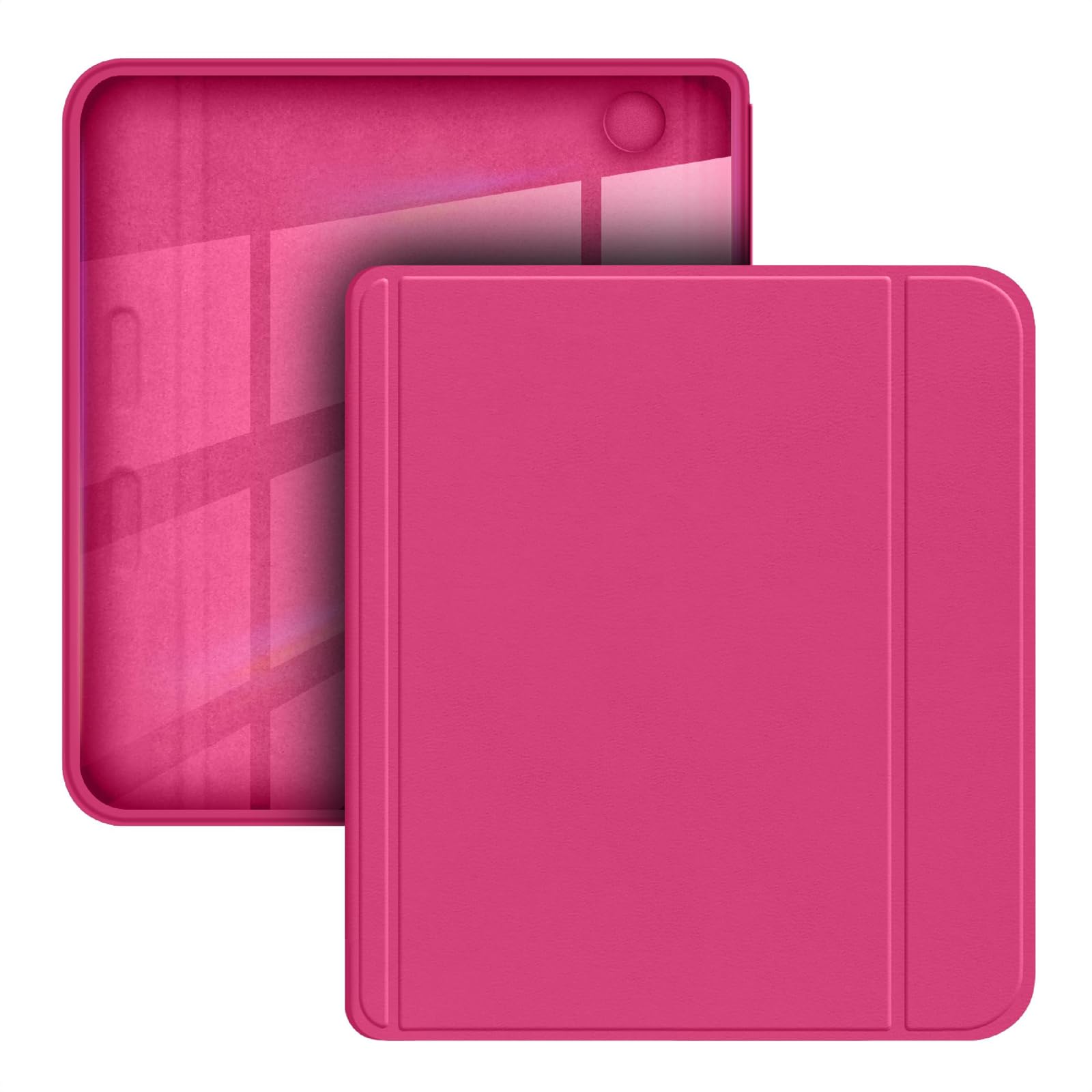 GIOPUEY Funda Compatible con Kobo Libra Colour/Kobo Libra 2, Flip Piel Carcasas, Carcasa Trasera Transparente de PC TPU - Rose Red — view 6