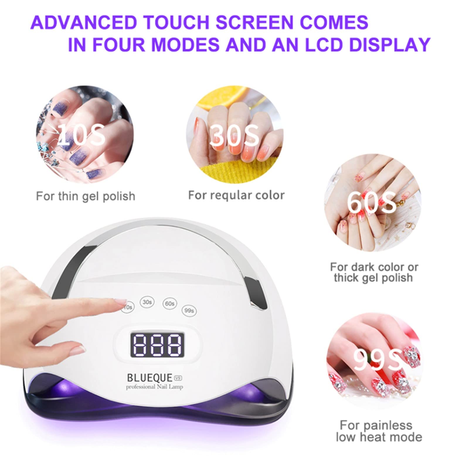 ZYC Lampada per essiccatore a Gel per Unghie 36 LED Lampada UV Sensore Automatico a infrarossi a infrarossi rapido Secco 168 w Lampada per Unghie Professionale Lampada Manicure Professionale