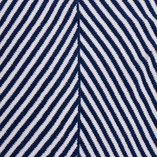 Image of Chenille Baby Blanket, Toddler Blanket, Soft & Plush, 40x30 Inches (NAVY STIPES)