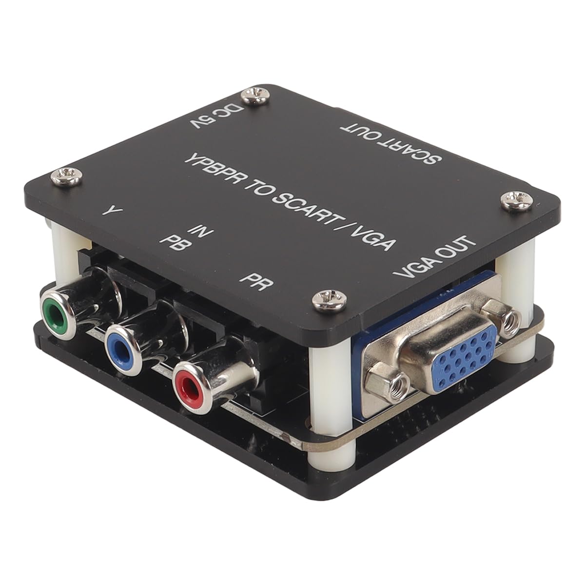 Ticha YUV TO RGBS YPBPR To SCART YPBPR TO VGA Video Converter per console di gioco, set top box, RGBS to Color Difference Component Transcoder