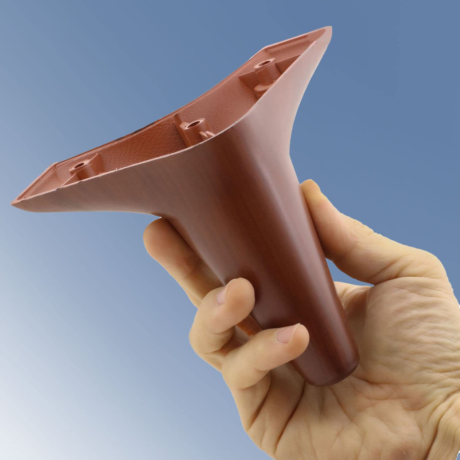 Badem10 Nobel Mobilya Kanepe Sehpa Puf Koltuk Ayağı Kahverengi Baza Ayak 12 cm (4 ADET)