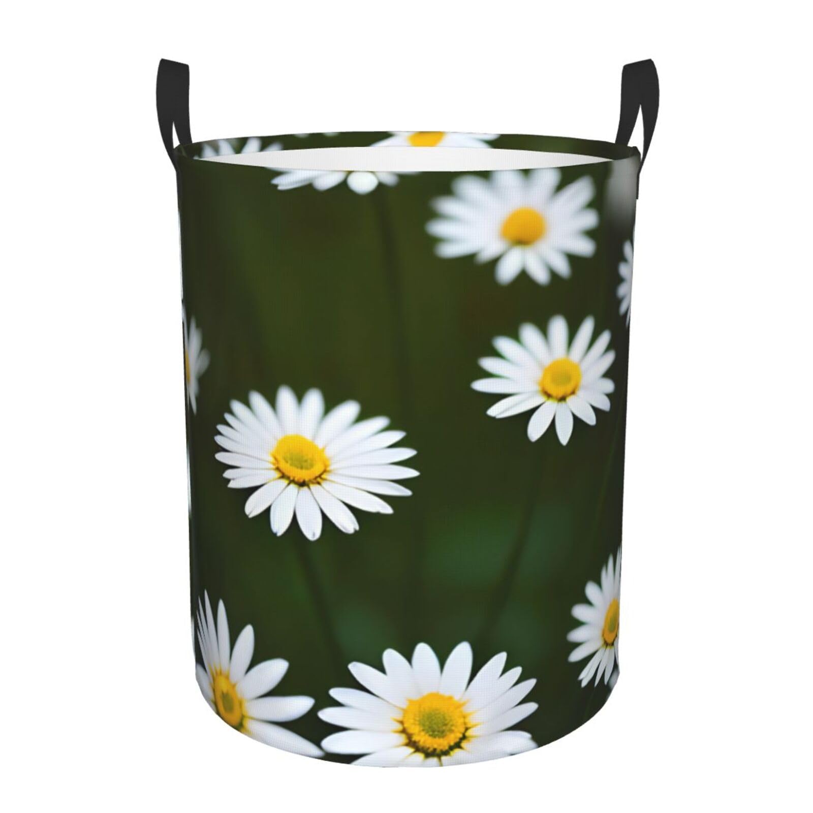 Panier à linge rond étanche grand format bac à linge tissu fleuri
