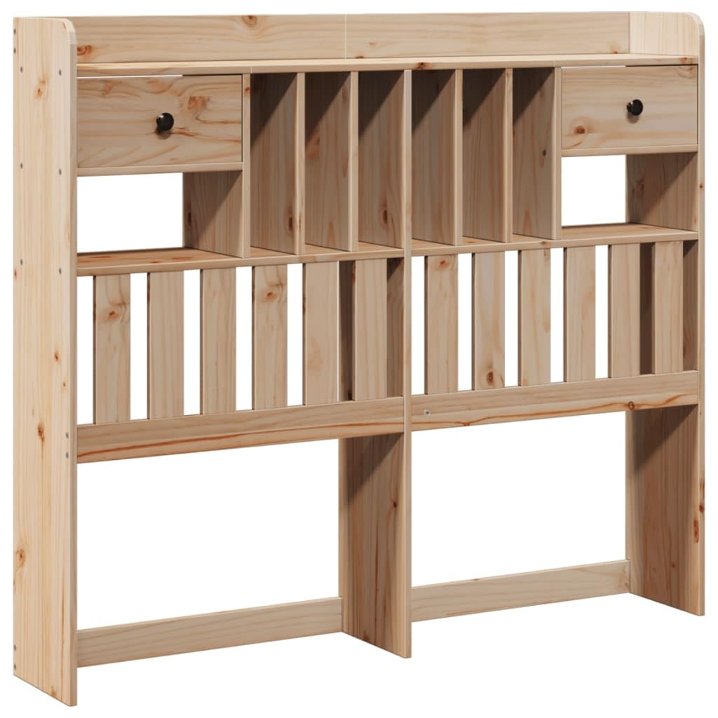 vidaXL Cabecero de Cama con almacenaje Madera Maciza de Pino 135 cm, cabecero de Cama, cabecero de Madera Maciza, cabecero con Compartimentos