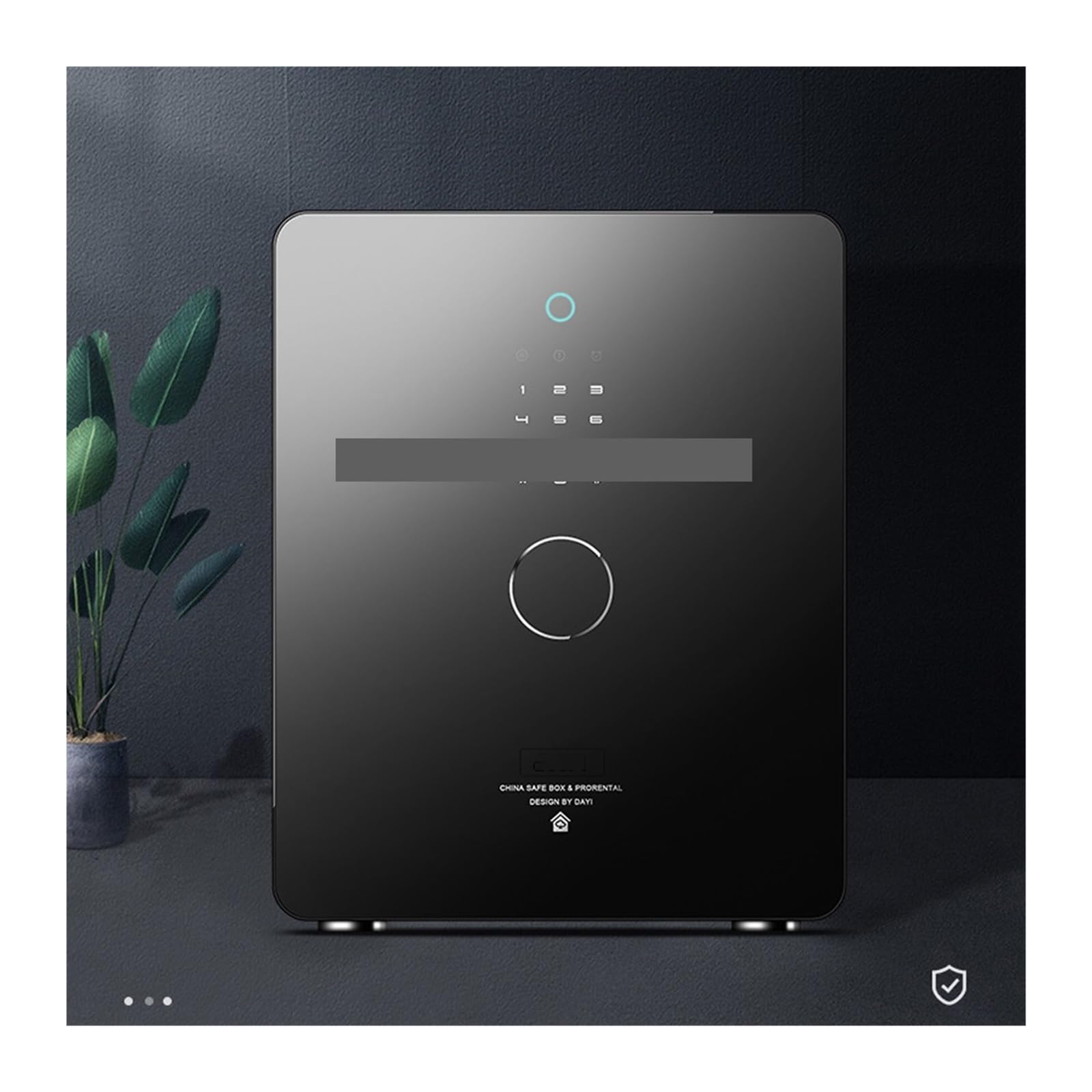 Smart Safe Box - Caja fuerte de acero de alta seguridad con huellas dactilares y contraseña, diseño de mango oculto para protección de oficina y hogar (negro)