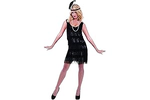 Charming Women's 20s Flapper Dress with Exquisite Accessories