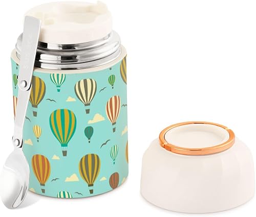 MCHIVER Hot Ballnoon Food Jar with Spoon Stainless Steel Vacuum Insulated Food Container 17 oz Thermos for Adults