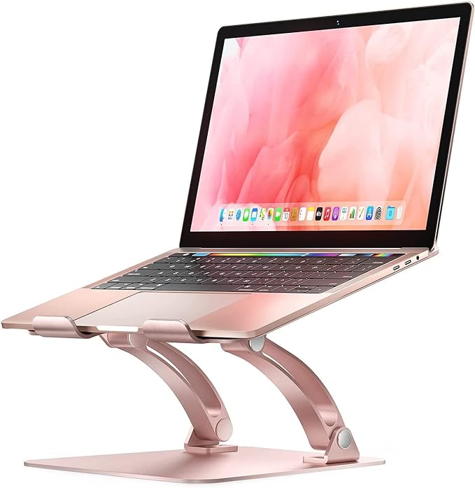 Nulaxy Adjustable Laptop Stand - Fits 10-17" MacBooks/PCs, Aluminum, Ventilated