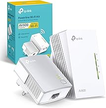 TP-Link TL-WPA4220 KIT AV600 Powerline Adapter WiFi Extender Kit, Wi-Fi Booster/Hotspot, Speed up to 300Mbps, 2+1 Ethernet Ports, Powerline WiFi Extender, Wi-Fi Auto-Sync, UK Plug, Plug & Play