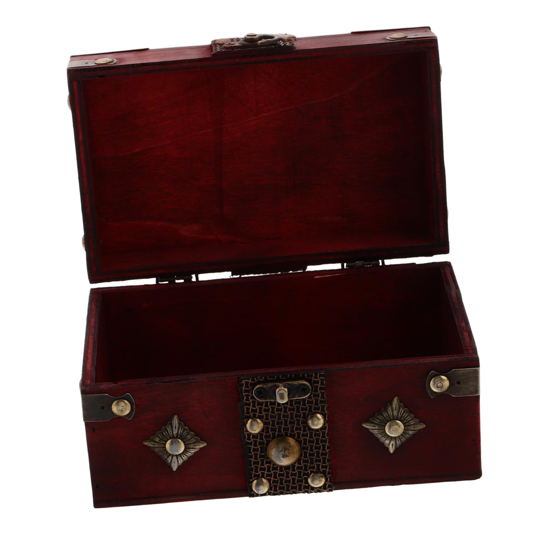 Ipetboom Vintage Decorative Box Retro Style Wooden Treasure Chest Jewelry Organizer with Latch Elegant Storage for Home Decor Multifunctional Treasure Chest for Jewelry and Trinkets