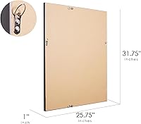 Vista 6 de Head West Espejo de pared rectangular con borde biselado decorativo con marco negro, espejo de tocador, espejos de baño, espejos de sala de estar