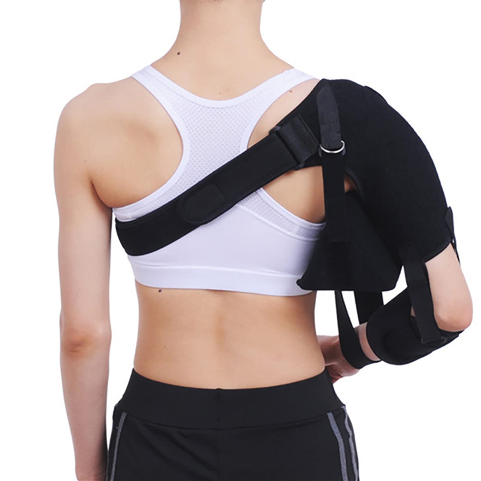 Soporte de Cabestrillo para Brazo de Hombro, Cabestrillo de Brazo de Soporte con Correas Ajustables y Almohada para axila, Soporte de Brazo de órtesis estabilizador de Hombro