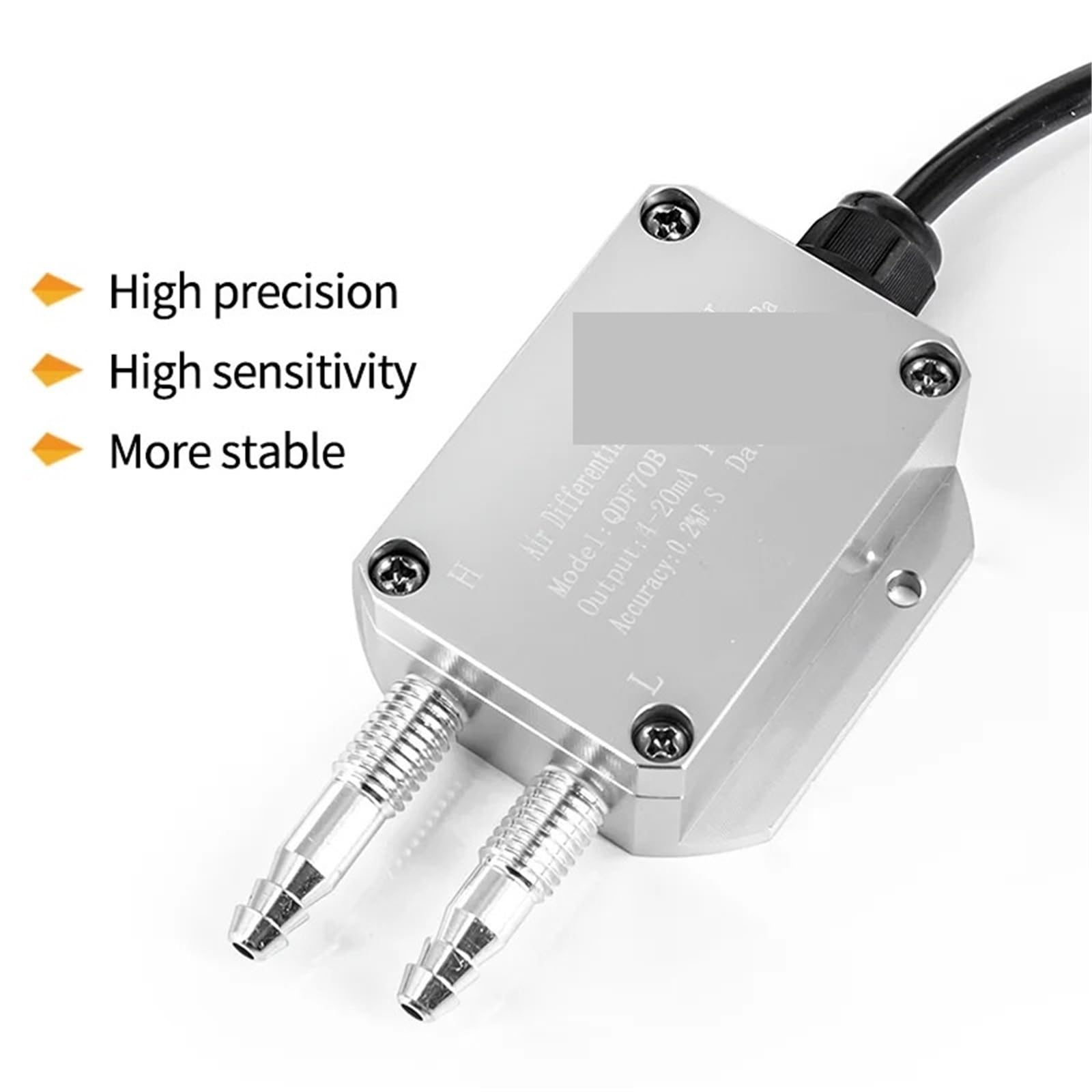 Trasmettitore di pressione, Trasmettitori Di Pressione Sensore Differenziale Aria 4-20 MA 0-10 V Trasduttore Trasmettitore,per Acqua Gas Olio Aria(0-10m/s 0-10v)